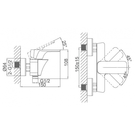Смеситель для душа D&amp;K Berlin Technische (DA1433115) - фото 3