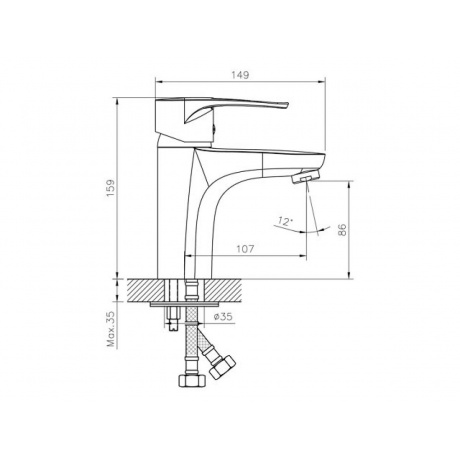 Смеситель для раковины DECOROOM DR70 (DR70011) - фото 2