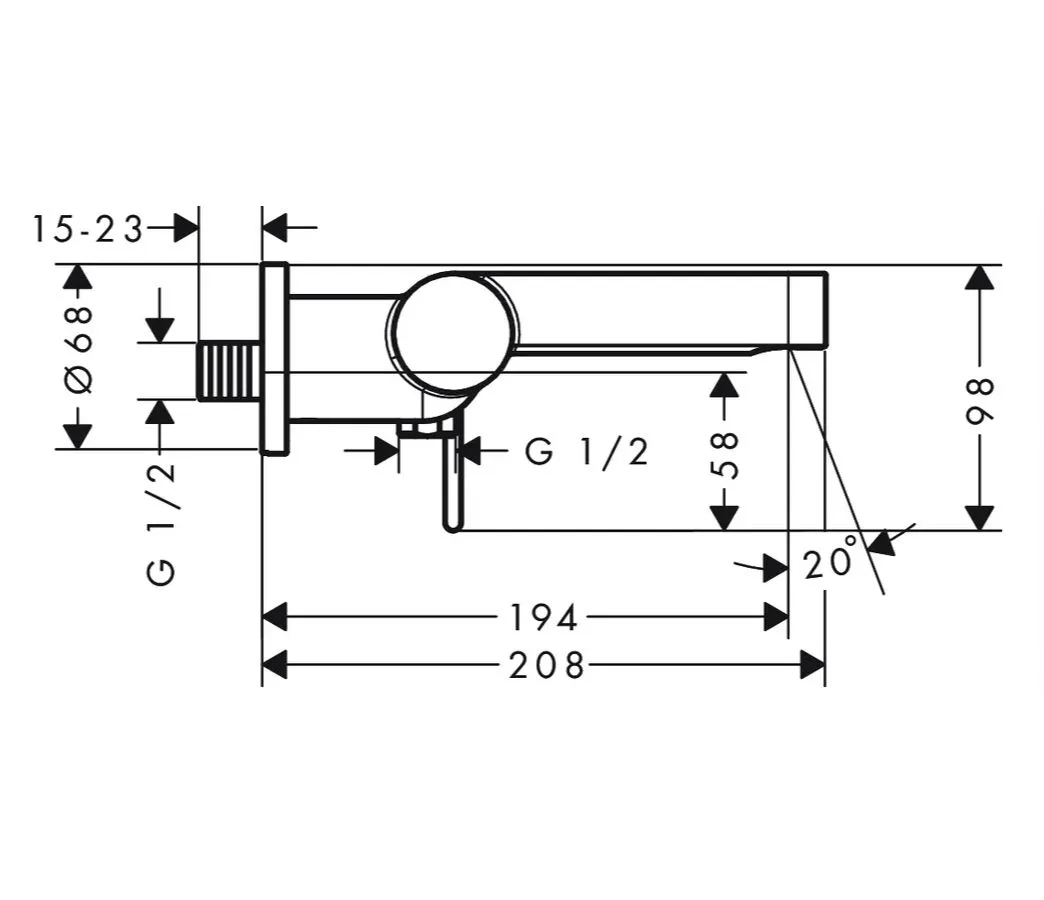 Смеситель Hansgrohe Finoris для ванны 76420000, хром - фото 2