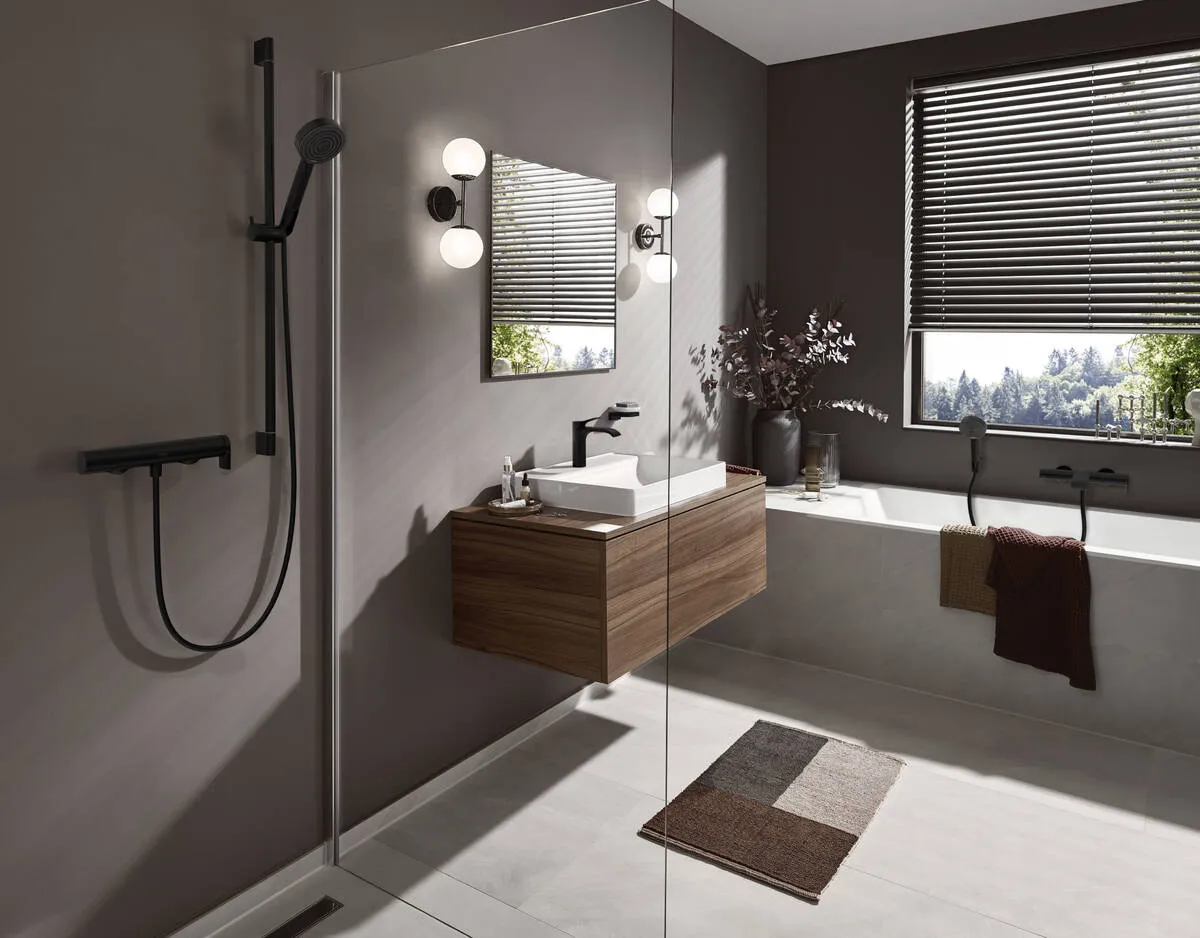Смеситель Hansgrohe Vivenis для душа 75620670, матовый черный - фото 6