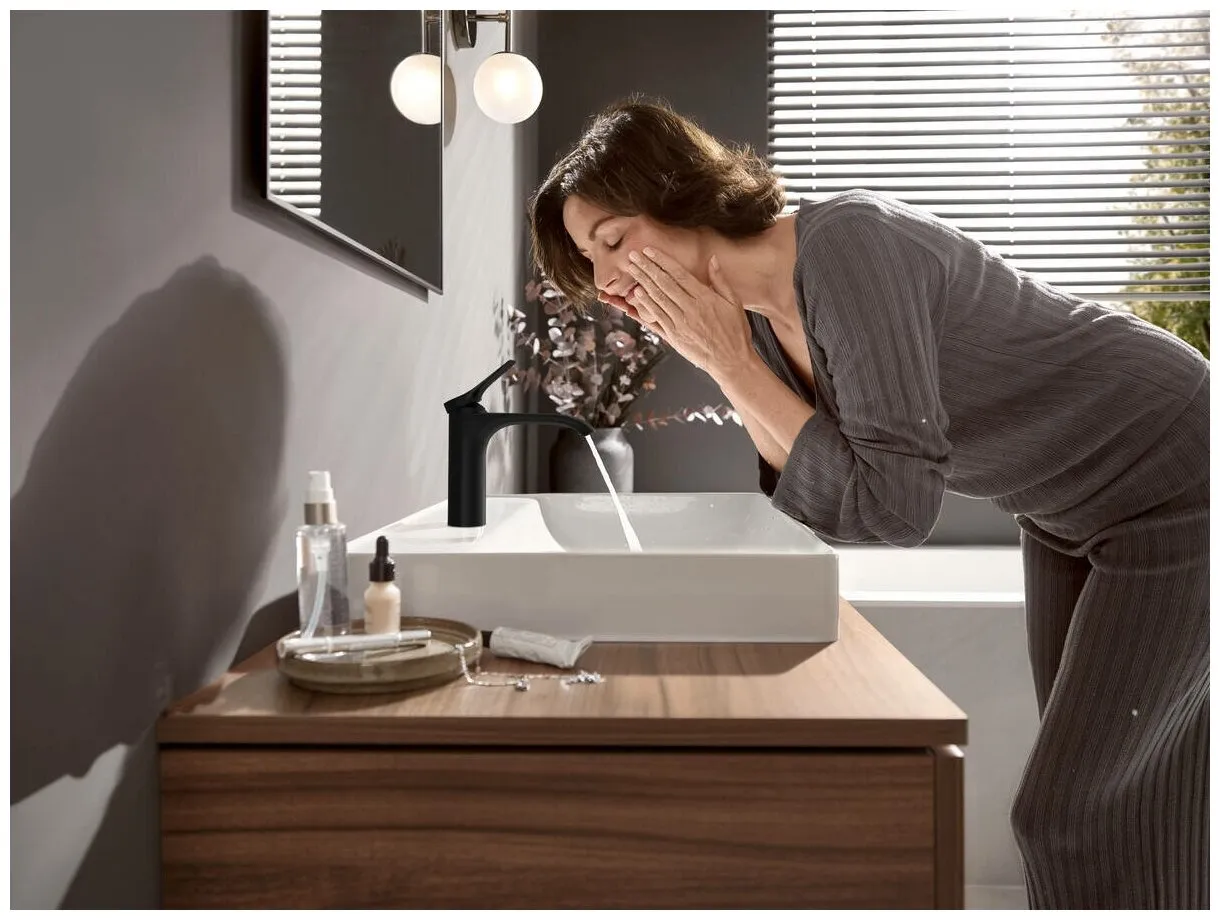 Смеситель Hansgrohe Vivenis для раковиня 75020670, 110 с донным клапаном, матовый черный - фото 5