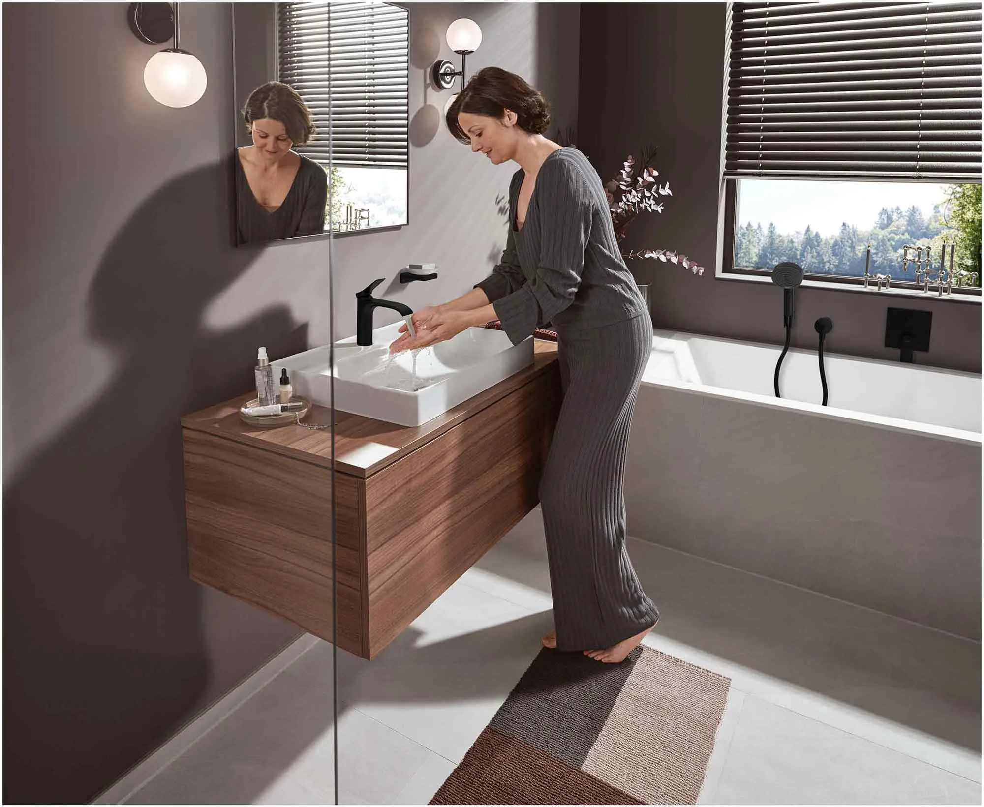 Смеситель Hansgrohe Vivenis для раковиня 75020670, 110 с донным клапаном, матовый черный - фото 6