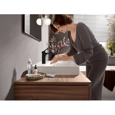 Смеситель Hansgrohe Vivenis для раковиня 75024670, CoolStart, 110 без слива, матовый черный - фото 7