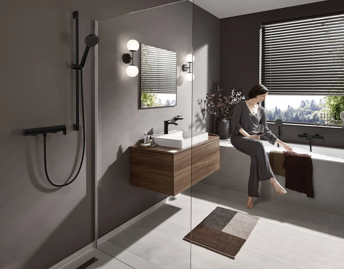 Смеситель Hansgrohe Vivenis для раковиня 75024670, CoolStart, 110 без слива, матовый черный - фото 8