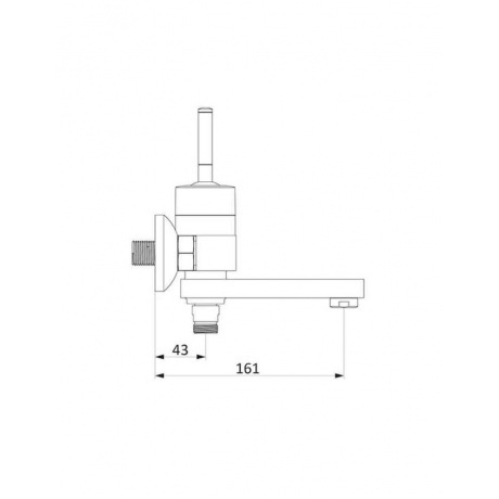 Смеситель для ванны Damixa Arc 291000300 черный матовый - фото 5