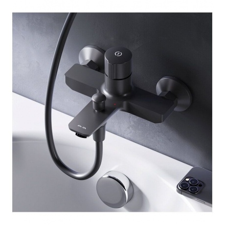 Смеситель для ванны с душем AM.PM X-Joy TouchReel F85A10522 нажимной черный - фото 6