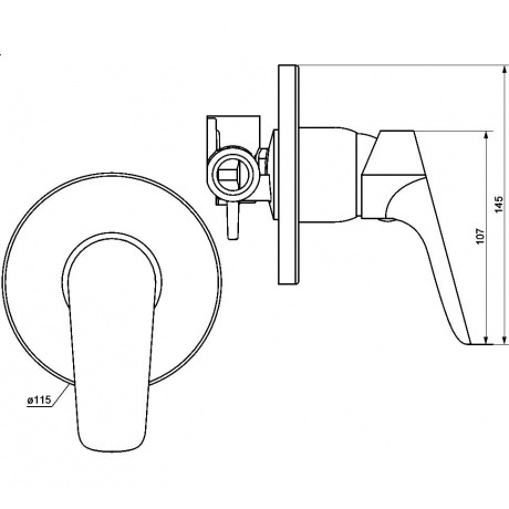 Смеситель для душа Damixa Jupiter 777500300 черный - фото 3