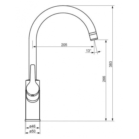 Смеситель для кухни Damixa Eclipse 310721300 черный матовый - фото 2