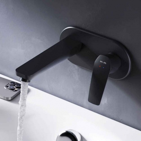 Смеситель для раковины настенный AM.PM Gem F90A72222 черный - фото 3