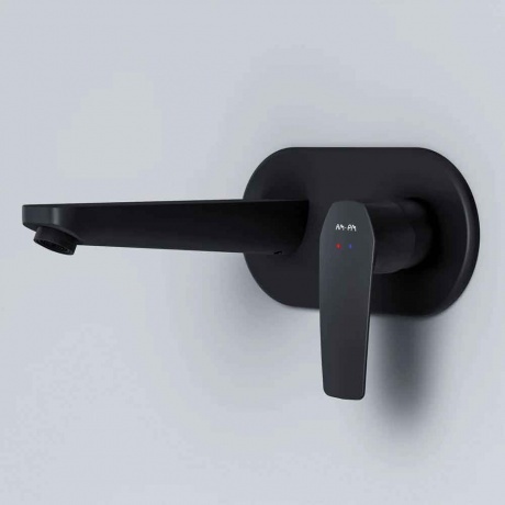 Смеситель для раковины настенный AM.PM Gem F90A72222 черный - фото 5