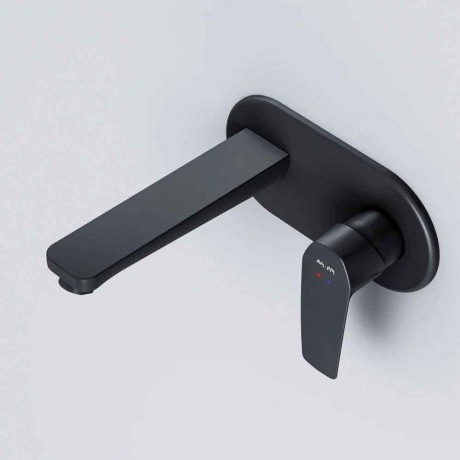 Смеситель для раковины настенный AM.PM Gem F90A72222 черный - фото 6
