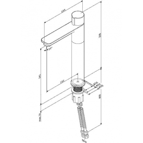 Смеситель для умывальника AM.PM X-Joy F85A92522 черный - фото 9