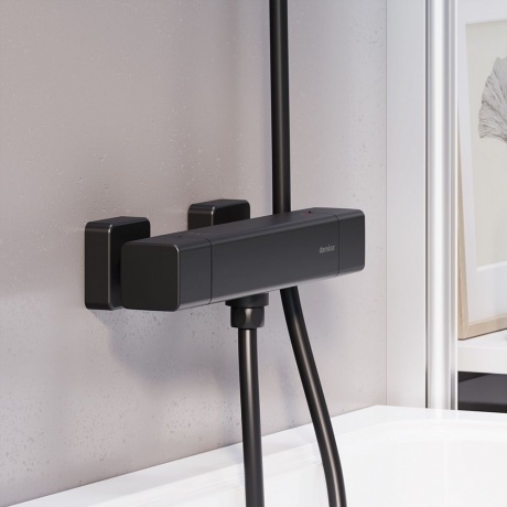 Термостатический смеситель Damixa Gala 536000300 для душа, черный - фото 2