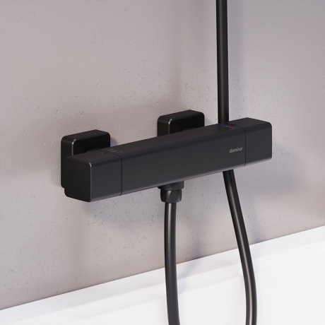 Термостатический смеситель Damixa Gala 536000300 для душа, черный - фото 3