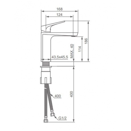 Смеситель для раковины Damixa Merkur 400210300 черный - фото 4