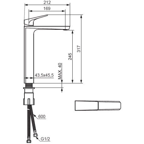 Смеситель для раковины Damixa Merkur 400250000 хром - фото 4
