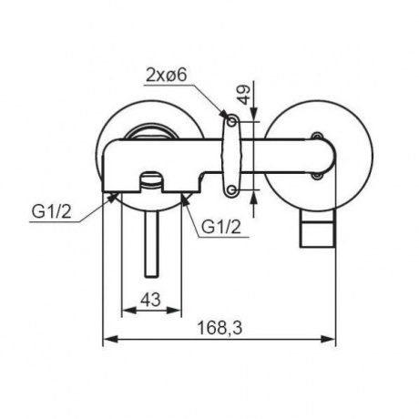 Встраиваемый смеситель для раковины Damixa Scandinavian Pure 360260000 хром - фото 5