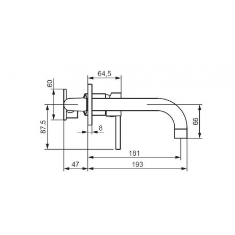 Встраиваемый смеситель для раковины Damixa Scandinavian Pure 360260300 чёрный - фото 4