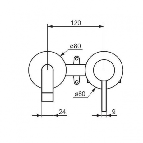 Встраиваемый смеситель для раковины Damixa Scandinavian Pure 360260300 чёрный - фото 6