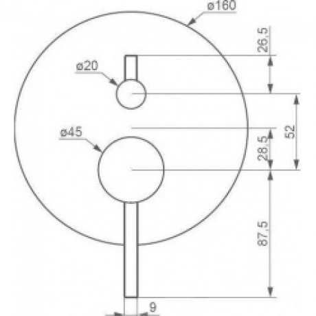Встраиваемый смеситель для ванны и душа Scandinavian Pure 367100000 чёрный - фото 4