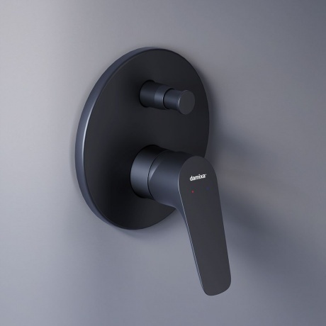 Встраиваемый смеситель для ванны и душа Damixa Jupiter 777100300  черный - фото 3