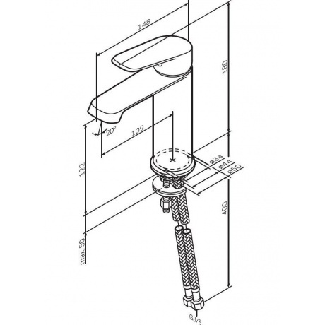 Смеситель для умывальника AM.PM Func F8F02122 черный - фото 9