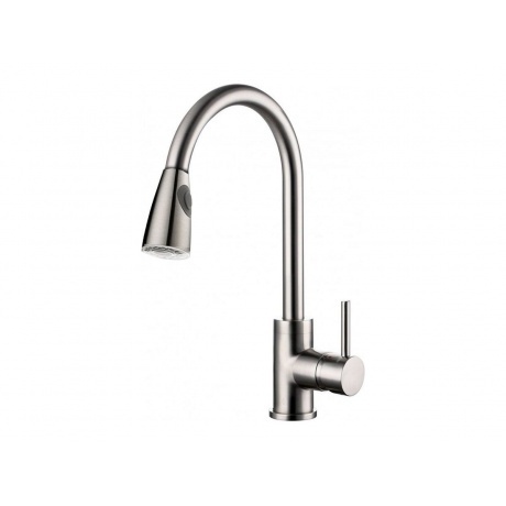 Смеситель Teymi Lori для кухни с выдвижным изливом, глянцевый хр...