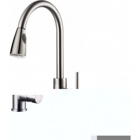 Смеситель Teymi Lori для кухни с выдвижным изливом, глянцевый хр...