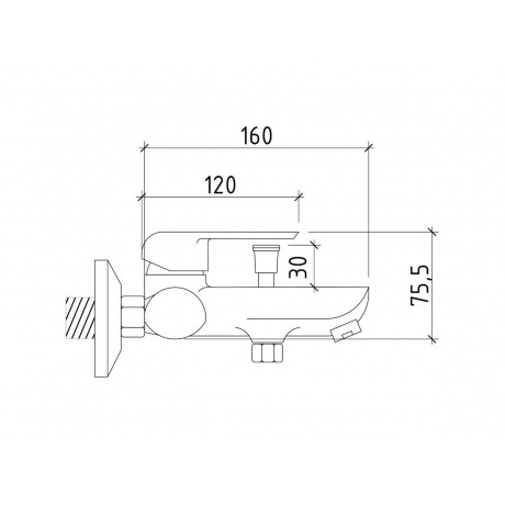 Смеситель для ванны Teymi Hanna, хром T10205 - фото 8