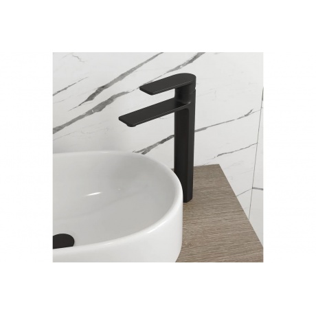 Смеситель для раковины Teymi Ellie высокий, черный матовый T10210 - фото 12