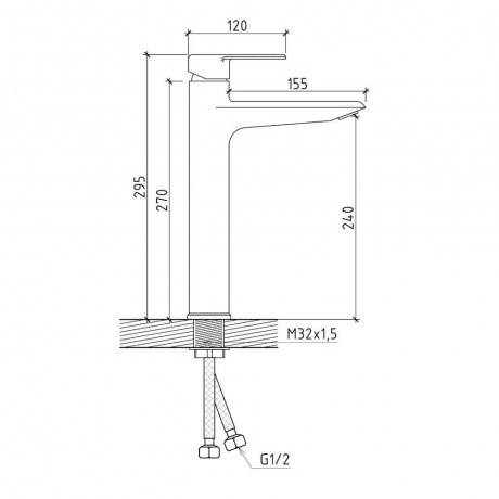 Смеситель для раковины Teymi Kati высокий, хром T10216 - фото 6