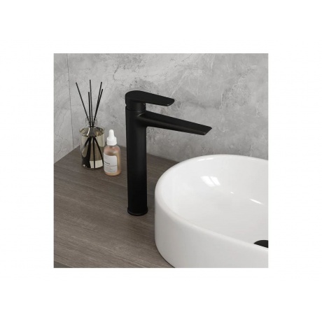 Смеситель для раковины Teymi Kati высокий, черный матовый T10218 - фото 6