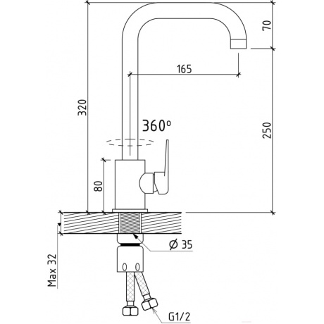 Смеситель для кухни Teymi Helmi, хром T10220 - фото 10