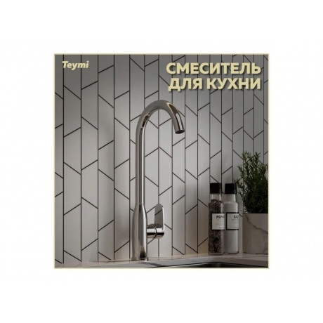 Смеситель для кухни Teymi Lina, хром T10223 - фото 2