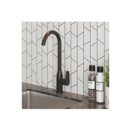 Смеситель для кухни Teymi Lina, черный матовый T10224 - фото 7