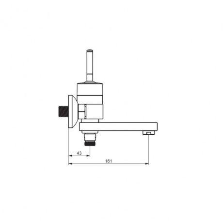 291000200 Arc, смеситель для ванной и душа, никель - фото 2