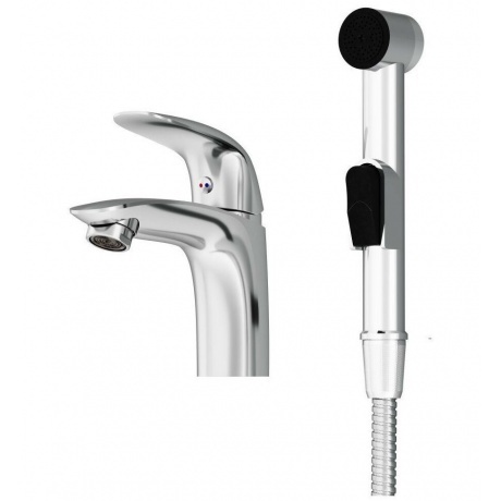 310300001 Eclipse, смеситель для умывальника с гиг. душем, хром