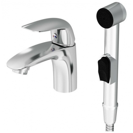 310300001 Eclipse, смеситель для умывальника с гиг. душем, хром - фото 3