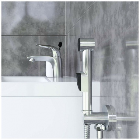 310300001 Eclipse, смеситель для умывальника с гиг. душем, хром - фото 8
