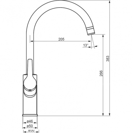 Смеситель для кухни Damixa Eclipce 310721400 никель - фото 2