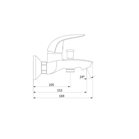 311000001 Eclipse, смеситель для ванны и душа, хром - фото 2