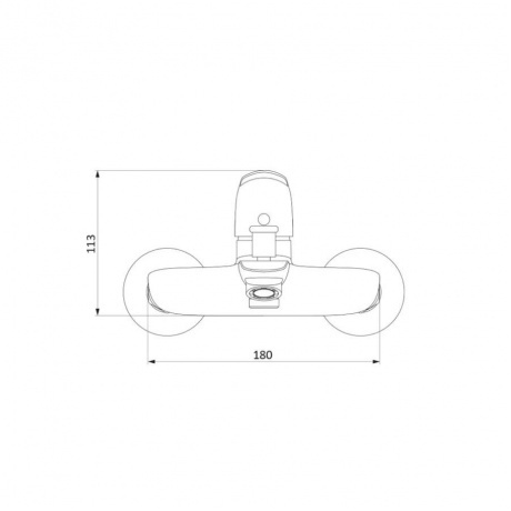 311000001 Eclipse, смеситель для ванны и душа, хром - фото 3