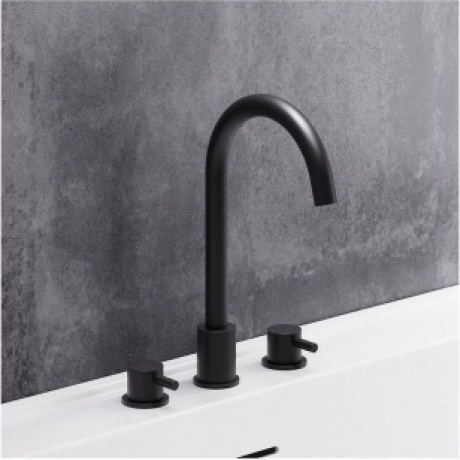 Смеситель для раковины встраиваемый Damixa Scandinavian Pure 360200300 черный - фото 4