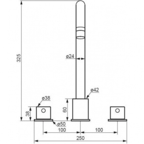 Смеситель для раковины встраиваемый Damixa Scandinavian Pure 360200300 черный - фото 5