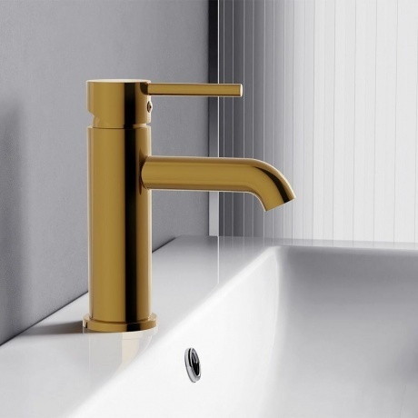 Смеситель для раковины Damixa Scandinavian Pure 360210600 золото - фото 2