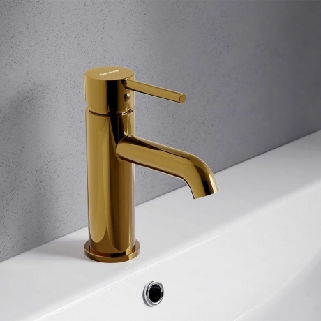 Смеситель для раковины Damixa Scandinavian Pure 360210600 золото - фото 3