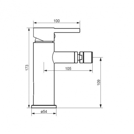 360240300 Scandinavian Pure Смеситель для биде, черный - фото 5