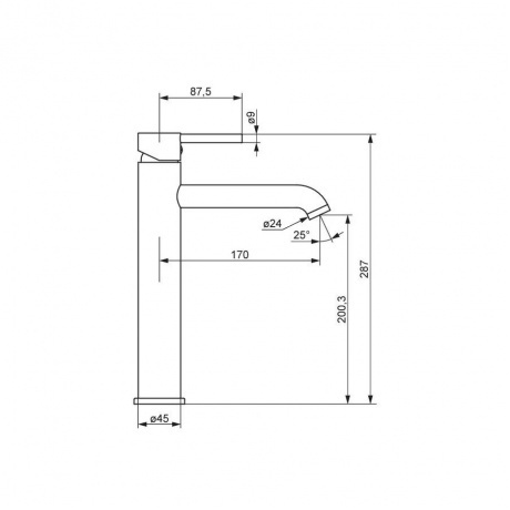 360250500 Scandinavian Pure, смеситель для раковины высокий, розовое золото - фото 2