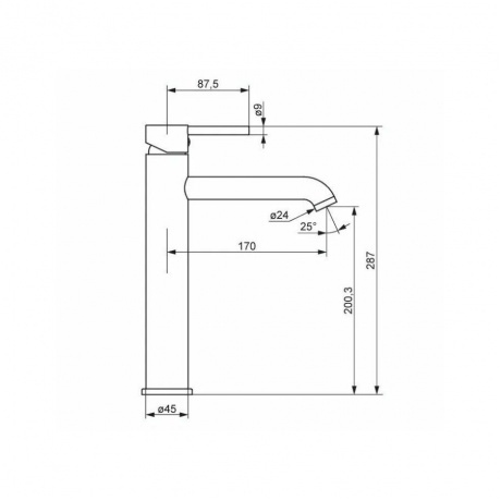 360250600 Scandinavian Pure, смеситель для раковины высокий, золото - фото 2