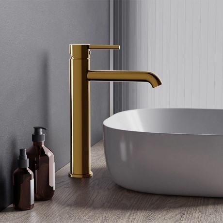 360250600 Scandinavian Pure, смеситель для раковины высокий, золото - фото 4